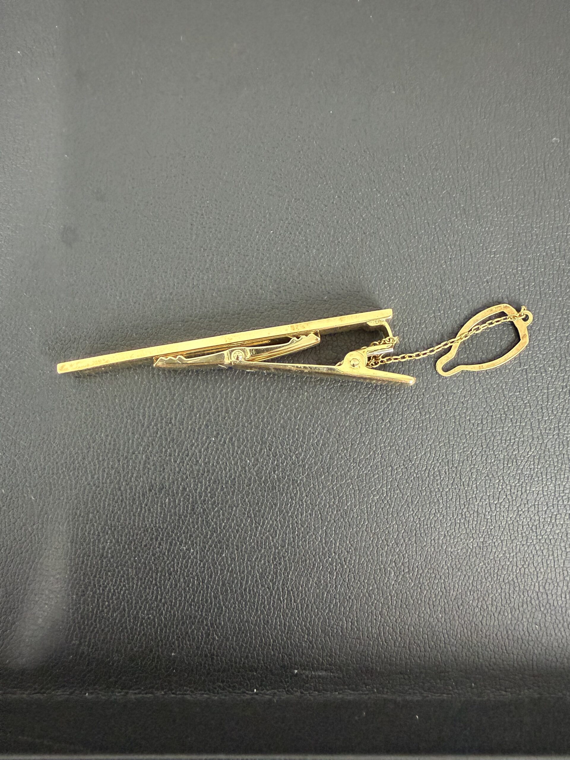 ゴールドカラー タイピン(ネクタイピン)チェーン付き 商品画像 3